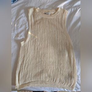 Zara Off-White Textured Knit Sweater